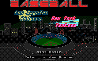 Baseball atari screenshot